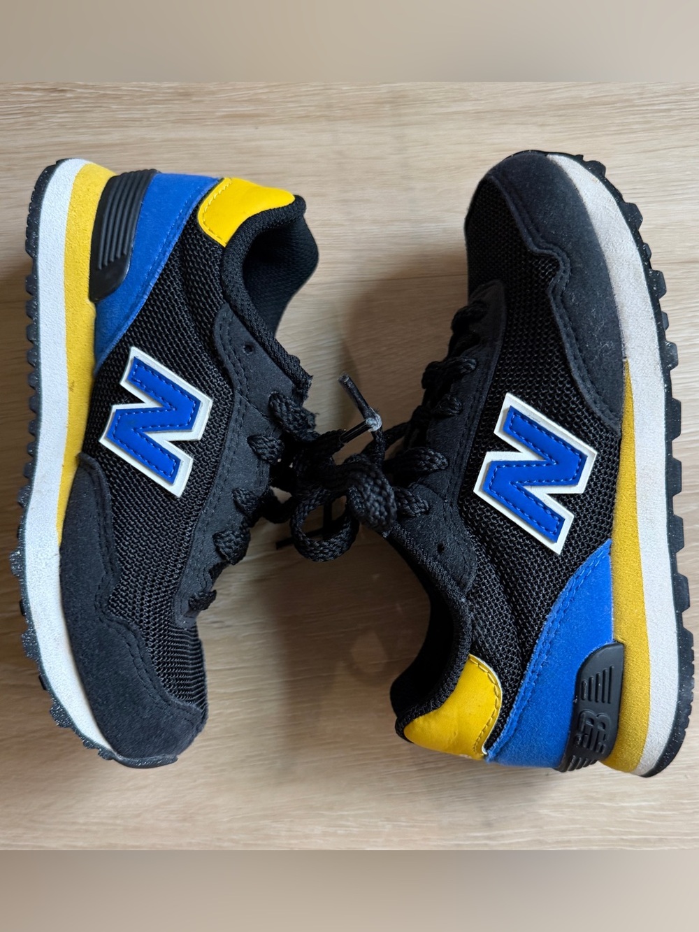 New Balance Kids Black, Blue & Yellow Retro Runner Sneakers
